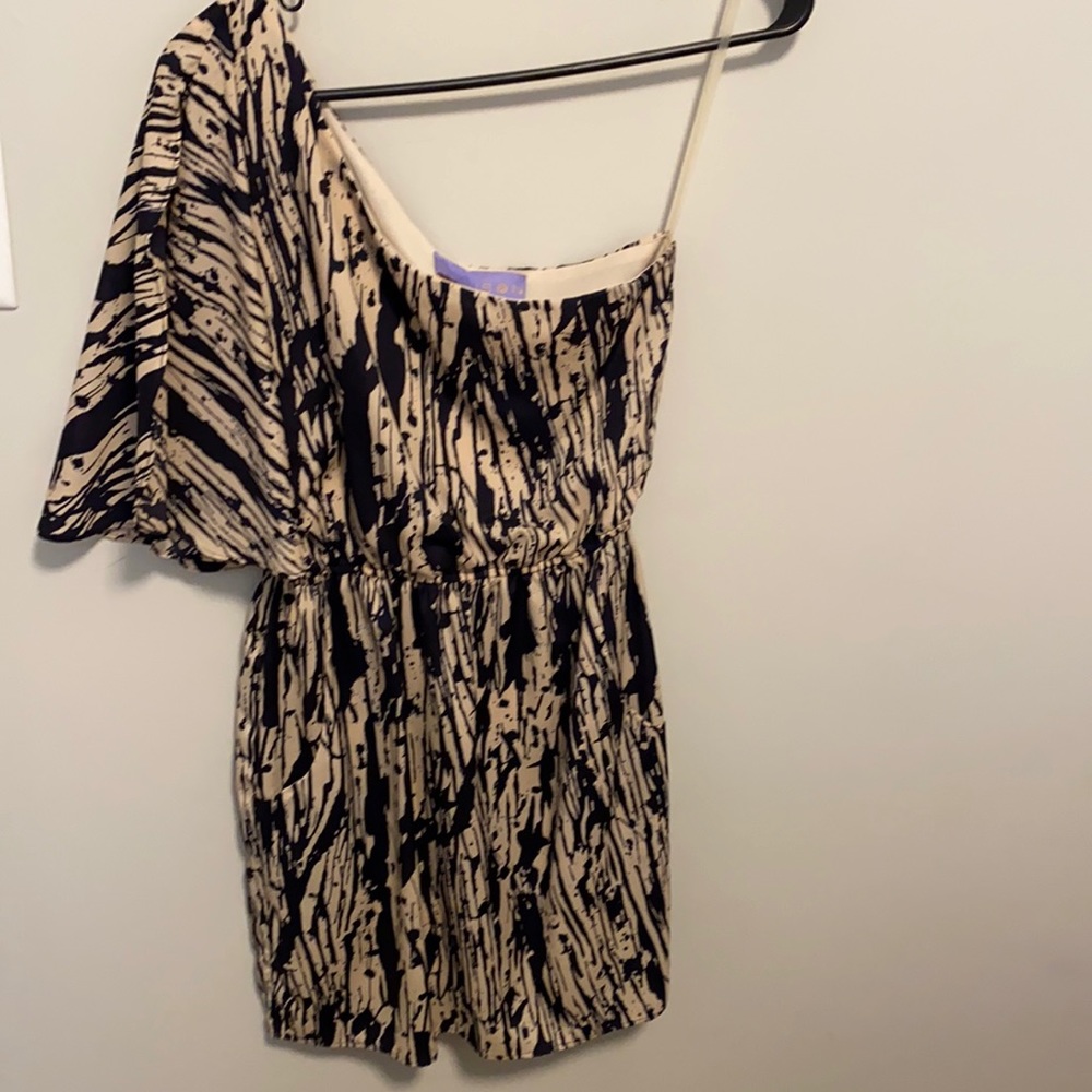 Madison one shoulder striped dress
